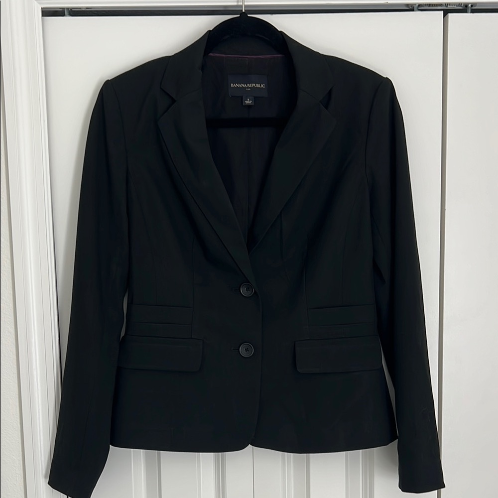 Banana Republic Black Blazer Tailored Suit Jacket
